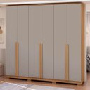Ver imagem 2 de Guarda Roupa com 6 Portas de Abrir e 3 Gavetas em Mdp e Mdf - Cores - Holie - Robel Móveis - Camarú/