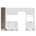 Ver imagem 3 de Cozinha Completa Modulada 320cm com Tampo e Cristaleira 5 Peças Pérola Yescasa