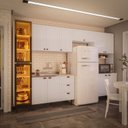 Ver imagem 1 de Cozinha Completa Modulada 320cm com Tampo e Cristaleira 5 Peças Pérola Yescasa