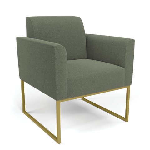 Poltrona Sala de Estar Industrial Dourado Marisa Bouclê D03 - D’Rossi
