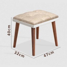 Penteadeira Camarim Retrô com espelho, led, porta objetos e banqueta Nevada Branco - 3 Penteadeira Camarim Retrô com espelho, led, porta objetos e banqueta Nevada Branco - 3