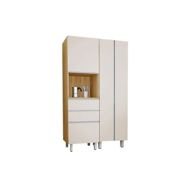 Conjunto Multiuso Paneleiro para Cozinha San Diego 4 Portas e 2 Gavetas Nature Off White é boa?