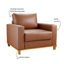 Ver imagem 4 de Poltona Italia Corano Durango - Vian