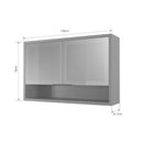 Ver imagem 2 de Armário Aéreo Cozinha Condessa 2PORTAS 120cm Carvalho Nesher