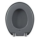 Ver imagem 4 de Assento Vaso Sanitário Tampa Oval Almofadado Cinza Escuro | Astra