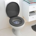 Ver imagem 7 de Assento Vaso Sanitário Tampa Oval Almofadado Cinza Escuro | Astra