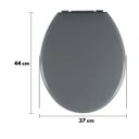 Ver imagem 2 de Assento Vaso Sanitário Tampa Oval Almofadado Cinza Escuro | Astra
