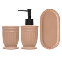 Ver imagem 3 de Conjunto 3 Peças para Banheiro Greece 200 ml Terracota Cerâmica Lyor