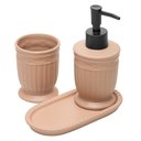 Ver imagem 2 de Conjunto 3 Peças para Banheiro Greece 200 ml Terracota Cerâmica Lyor