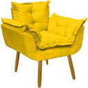 Ver imagem 3 de Kit Poltrona e Puff Alice Decorativa Confortável para Sala Recepção Manicure Quarto Tecido Suede