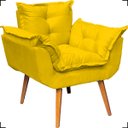 Ver imagem 2 de Kit Poltrona Decorativa Para Recepção Manicure Sala De Estar + Puff Reforçado Suede