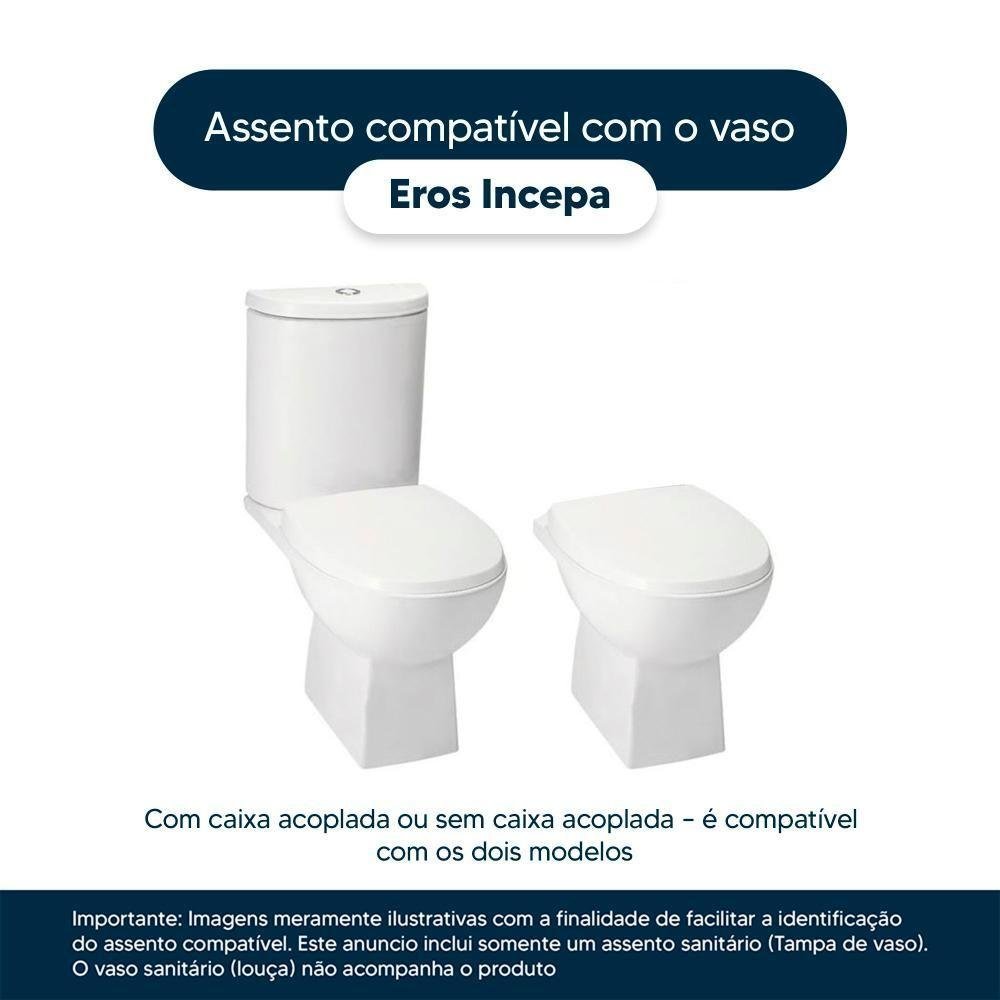 Assento Sanitário em Mdf Eros Branco para Bacia Incepa - 5
