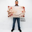 Ver imagem 2 de Quadro Decorativo Floral Luxo Flores em Moldura Caixa Tacolado Moldura Caixa Alta 4,5cm Preta com Vi