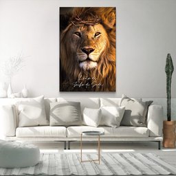 Quadro Decorativo Leão da Tribo de Judá Moderno Sem Moldura e Sem Vidro 80x120 - 3