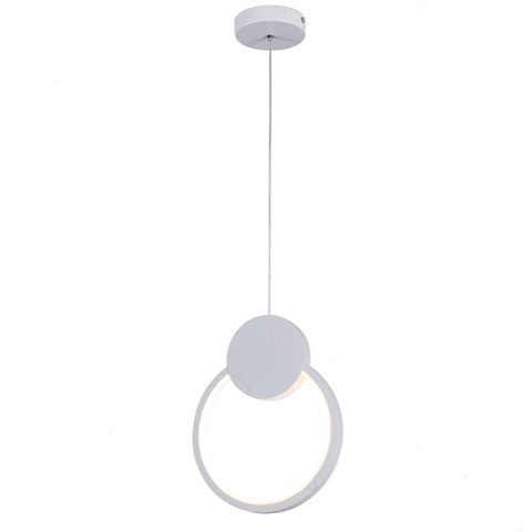 Pendente Redondo Branco 25cm Led 12W 3000K Bivolt PARIS LUZ