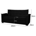 Ver imagem 4 de Sofá 3 Lugares Confortável 2 Metros Havana Bellamado:preto