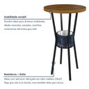 Ver imagem 5 de Mesa Bistrô Redonda Porta Gelo Madeira Maciça 70cm Azul/Preto/Nature