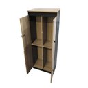 Ver imagem 4 de Armário Locker Guarda Volume 4 Portas com Chave Multiuso , Academia e Vestiário ME4204 Marrom