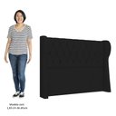 Ver imagem 5 de Cabeceira Casal Queen Cama Box 160cm Malva I02 Veludo Preto - Mpozenato