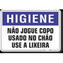 Ver imagem 1 de PLACA HIGIENE NÃO JOGUE COPO USADO NO CHÃO USE A LIXEIRA