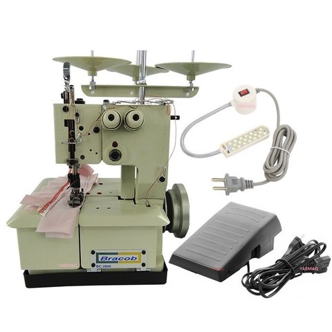 Galoneira 2 Agulhas Bracob+luz Led +pedal Eletrônico