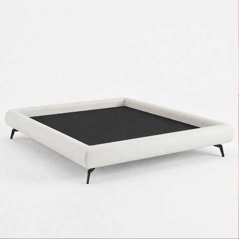 Cama King Japonesa 210cm Pés Alumínio Haru Facto Off White - Sallar Home