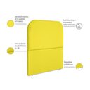 Ver imagem 4 de Cabeceira Estofada Solteiro Alana 90cm Suede Amarelo