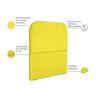 Cabeceira Estofada Solteiro Alana 90cm Suede Amarelo - 4