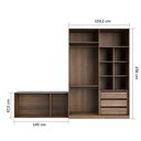 Ver imagem 5 de Guarda Roupa Closet Modulado sem Portas 2 Peças, 3 Gavetas, 2 Cabideiros Prime Luciane Móveis