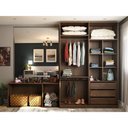 Ver imagem 1 de Guarda Roupa Closet Modulado sem Portas 2 Peças, 3 Gavetas, 2 Cabideiros Prime Luciane Móveis