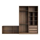 Ver imagem 3 de Guarda Roupa Closet Modulado sem Portas 2 Peças, 3 Gavetas, 2 Cabideiros Prime Luciane Móveis