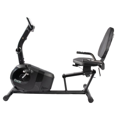 Bicicleta Ergométrica Horizontal Acte Sports E26 8 Níveis Resistência Estrutura Aço Suporta