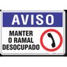 Placa Aviso Manter O Ramal Desocupado - 1