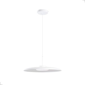Lustre Pendente Dot Slim Redondo 33cm Led 3000k 12w Bivolt Branco