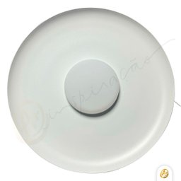 Lustre Pendente Dot Slim Redondo 33cm Led 3000k 12w Bivolt Branco - 3