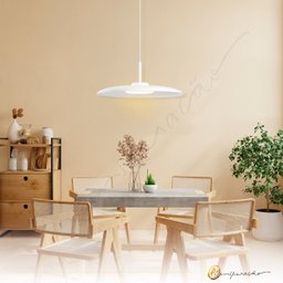 Lustre Pendente Dot Slim Redondo 33cm Led 3000k 12w Bivolt Branco - 6