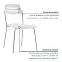 Ver imagem 7 de Kit 6 Cadeiras Base Tubular Fixa Clean Branco/Prata