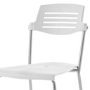 Ver mais imagens de Kit 6 Cadeiras Base Tubular Fixa Clean Branco/Prata