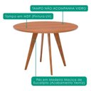 Ver imagem 6 de Mesa de Jantar Redonda Acerola com 4 Cadeiras Estofadas Palmas Corino Kaki Ornar