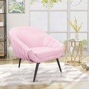 Ver imagem 5 de Kit 02 Poltronas Giovana Suede Rosa Bebê de Ferro