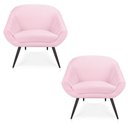Ver mais imagens de Kit 02 Poltronas Giovana Suede Rosa Bebê de Ferro