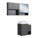 Ver imagem 1 de Conjunto para Banheiro 60cm 3 Peças com Cuba e Gabinete Suspenso Bahamas Art In Móveis