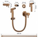 Ver imagem 7 de Ducha Higiênica Cobre Aço Inox 304 Premium Goldenx Luxo