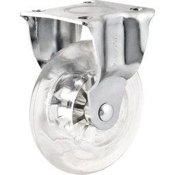 Rodizio Fixo 1.3/8 Leve 20kg Poliuretano Transparente - Von - 1