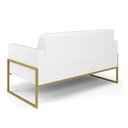 Ver imagem 5 de Sofá Namoradeira Base Industrial Alta Dourado Marisa Corano D03 - D’Rossi Branco