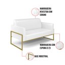 Ver imagem 6 de Sofá Namoradeira Base Industrial Alta Dourado Marisa Corano D03 - D’Rossi Branco