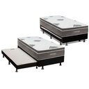 Ver imagem 1 de Cama Box C/ Auxiliar Solteiro: Colchão Inovaflex Ensacadas Essential+base Crc Corano Black (88x188)