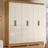 Guarda Roupa Valença 195cm 6 Portas Freijó Off White Moval - 1