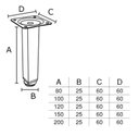 Ver imagem 4 de Pé para Móvel 10cm Cromado Italy Line Ideal Mesa e Sofá Prateado