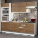 Ver imagem 1 de Armário de Cozinha Completa 100% MDF 250cm Branco/Rustic Acordes Madesa 03